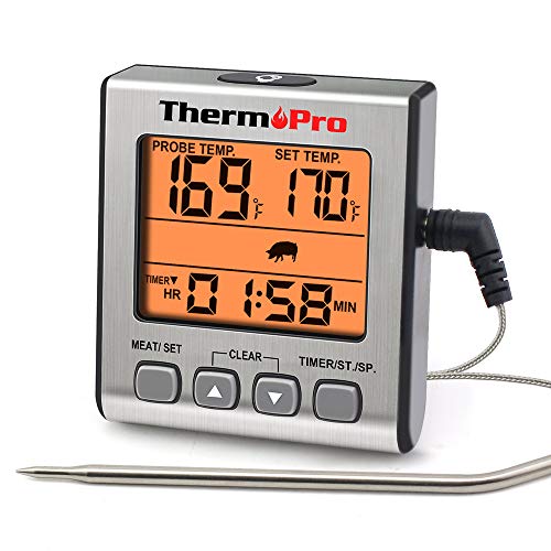 ThermoPro Tp19h Waterproof Digital Meat Thermometer for Grilling with Ambidextrous Backlit and Motion Sensing Kitchen Cooking Food Thermometer for BBQ